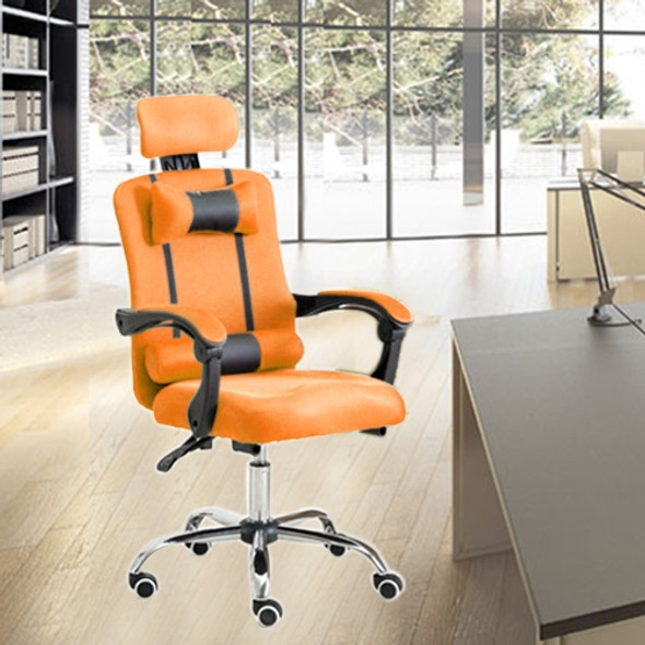 RC-10-1 Computer Chair Office Chair Home Esports Net Cloth Lifted Rotated Recliner Chair with Aluminum Alloy Feet (Orange)