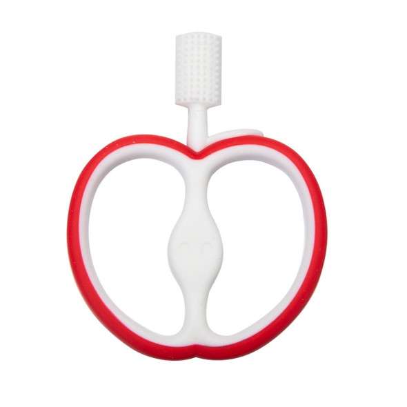 Baby Apple Shaped Silicone Toothbrush(Red)