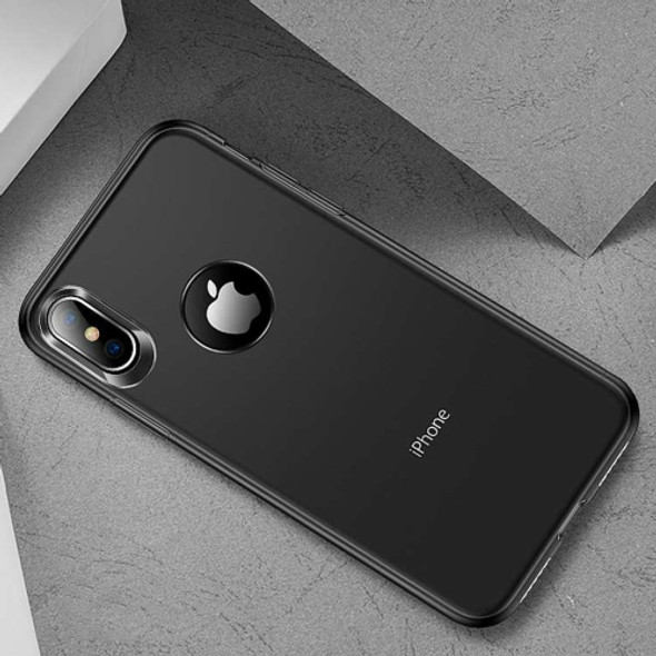 TOTUDESIGN Frosted TPU Case for  iPhone XS Max  6.5 inch (Black)
