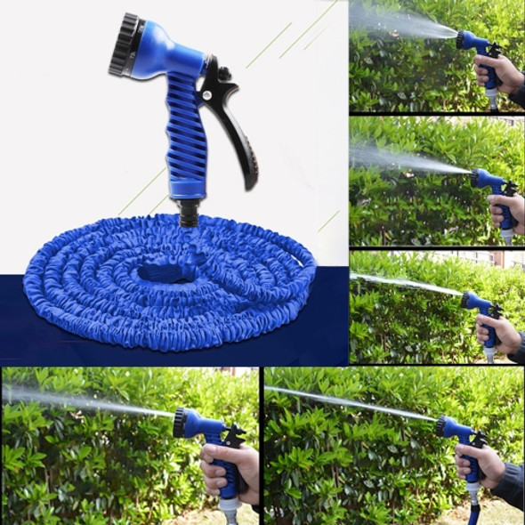 2.5m -7.5m Telescopic Pipe Expandable Magic Flexible Garden Watering Hose with Spray Gun Set(Blue)