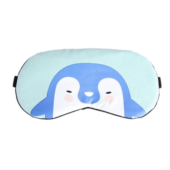 Cartoon Animal Cute Sleep Eye Mask Eyeshade Cover Massage Relax Eye Mask(Light Blue Penguin)