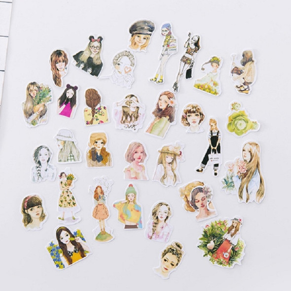 2 Packs Hand Account Sticker Animal Series Castle Sticker Cutbook Making Material(Mori Girls)