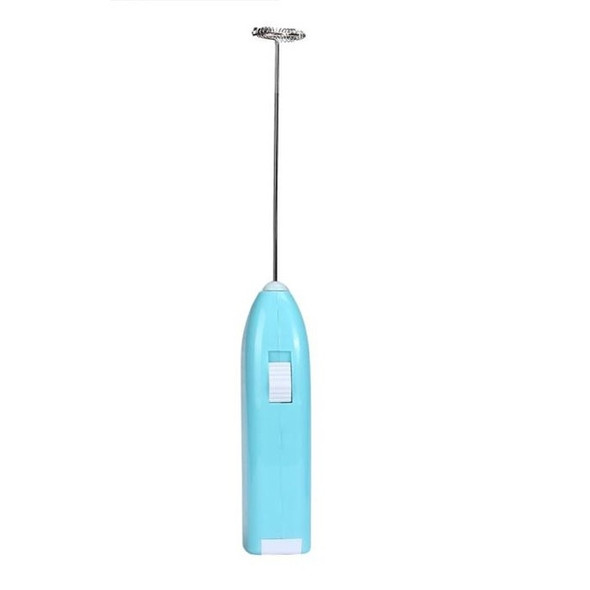 Electric Handheld Home Kitchen Egg Beater Mini Stainless Steel Egg Coffee Milk Tea Blender(Blue)