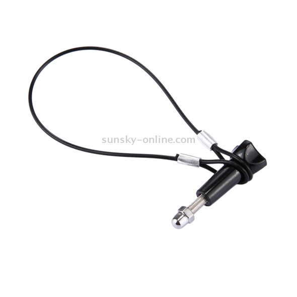 Stainless Steel Lanyard / Tether with Screw for GoPro HERO6/ 5 /5 Session /4 /3+ /3 /2 /1(Black)