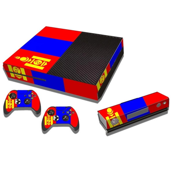 Mongolian Flag Pattern Decal Stickers for Xbox One Game Console