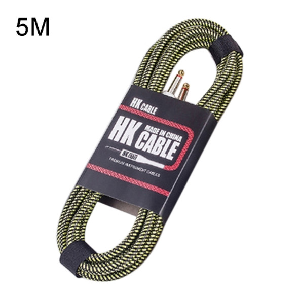 Wooden Guitar Bass Connection Cable Noise Reduction Audio Cable, Cable Length: 5m, Random Color Delivery