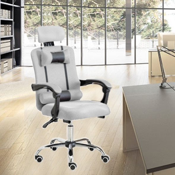 RC-10-1 Computer Chair Office Chair Home Esports Net Cloth Lifted Rotated Recliner Chair with Aluminum Alloy Feet (Grey)