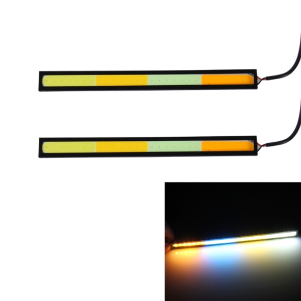 2 PCS DC 12V 6W COB Car DRL Daytime Running Lights Lamp(White Light + Yellow Light + Ice Blue Light + Orange Light)