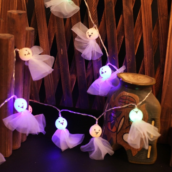 2.5m Ghost Doll Design Halloween Series LED String Light, 20 LEDs 3 x AA Batteries Box Operated Party Props Fairy Decoration Night Lamp