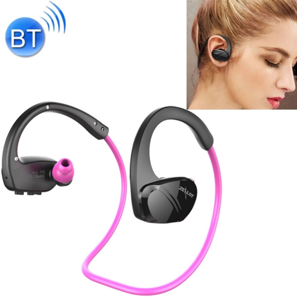 ZEALOT H6 High Quality Stereo HiFi Wireless Neck Sports Bluetooth 4.0 Earphone In-ear Headphone with Microphone, For iPhone & Android Smart Phones or Other Bluetooth Audio Devices, Support Multi-point Hands-free Calls, Bluetooth Distance: 10m(Magenta