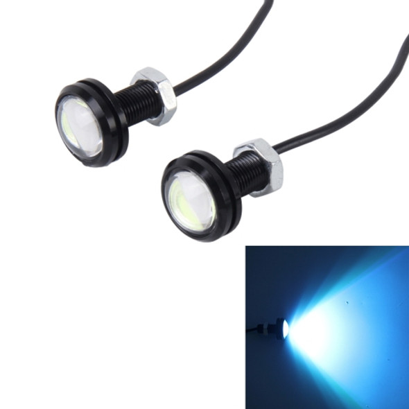 2 PCS 3W  Waterproof Eagle Eye light LED Light for Vehicles, Cable Length: 60cm(Ice Blue Light)