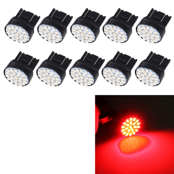 10 PCS T20/7443 Car Auto Lamp 1.2W 22-SMD 1206 LED Bulbs Brake Light