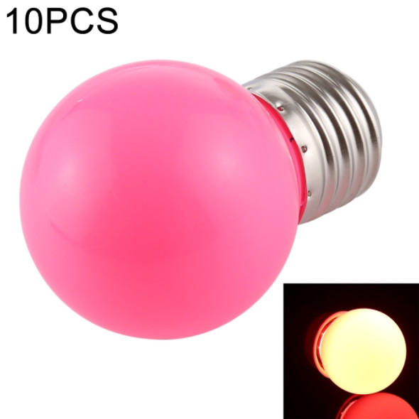 10 PCS 2W E27 2835 SMD Home Decoration LED Light Bulbs, AC 220V (Pink Light)