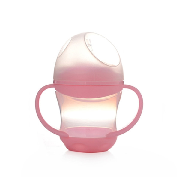 Baby Learn Drinking Bottle Silicone 160ml  Infant Water Milk Juice Min Cup Children Sippy Training Cups With Two Handles(Pink)