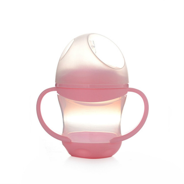 Baby Learn Drinking Bottle Silicone 160ml  Infant Water Milk Juice Min Cup Children Sippy Training Cups With Two Handles(Pink)