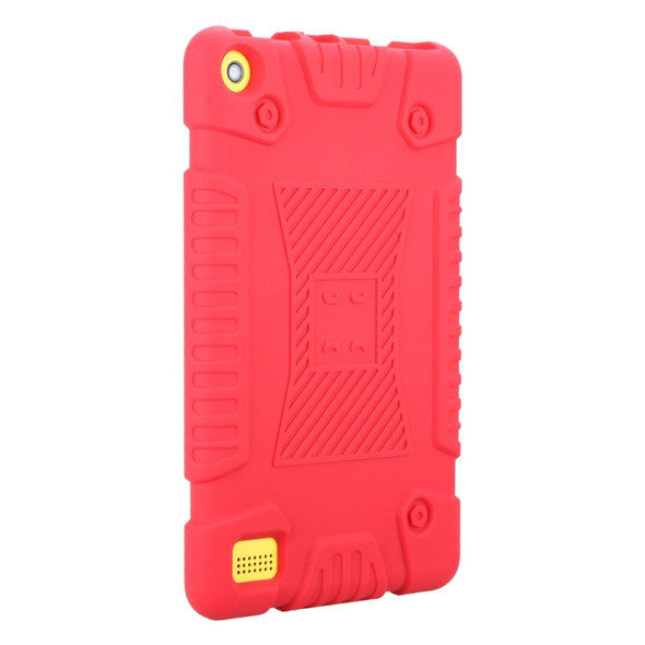 Full Coverage Silicone Shockproof Case for Amazon Kindle Fire 7 (2017) (Red)