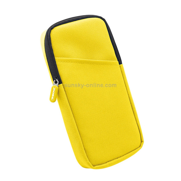 Mini Host Storage Case Zipper Protection Nylon Soft Cloth Bag for Switch Lite(Yellow )
