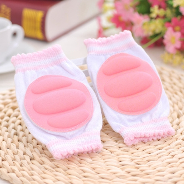 One Pair Ventilated Children  Baby Crawling Walking Knee Guard Elbow Guard Protecting Pads(Pink)