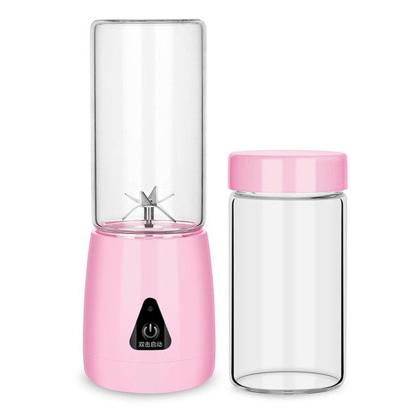 Portable Mini 380ml Electrical Fruit Juicer Household Electric Juice Cup (Pink)