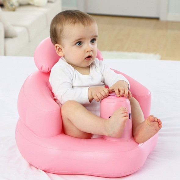 Baby Kid Children Inflatable Bathroom Sofa Chair Seat Learn Portable Multifunctional(Pink)