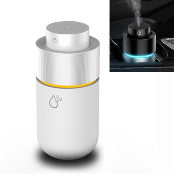 Car Mini Humidifier Air Purifier Humidifier USB Aromatherapy Deodorization (White)