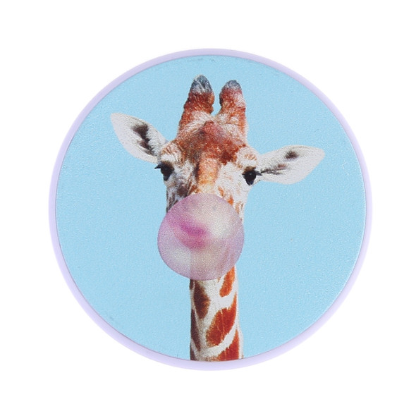 Multi-Function Giraffe Pattern Universal Phone Holder Expanding Stand Grip Clamp Rope Stand for Smartphones