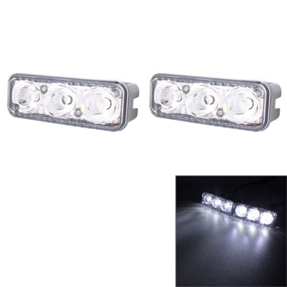 2 PCS MZ 9W 540LM 6500K 3-LED White Light Wired Car Daytime Running Light Fog Lamp, DC12-24V, Light Wire: 15cm