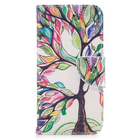 Colored Drawing Pattern Horizontal Flip Leather Case for Samsung Galaxy S9, with Holder & Card Slots & Wallet(Tree of Life)