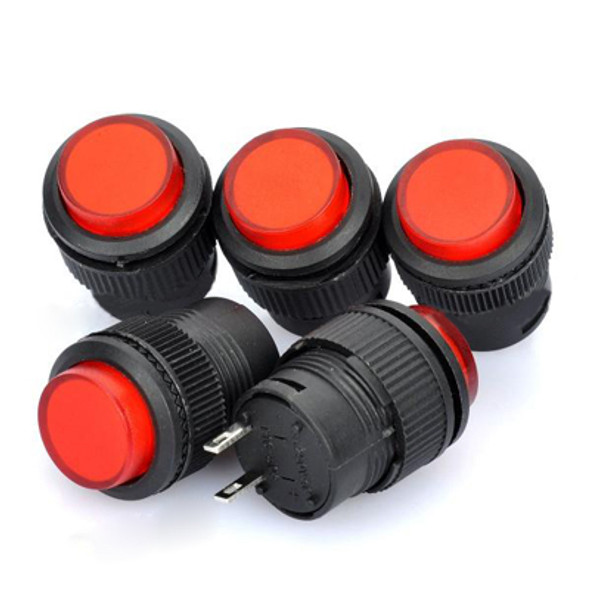 R16-503 Non-Locked 16mm 2-Pin Push Button Switch (5 Pcs in One Package, the Price is for 5 Pcs)