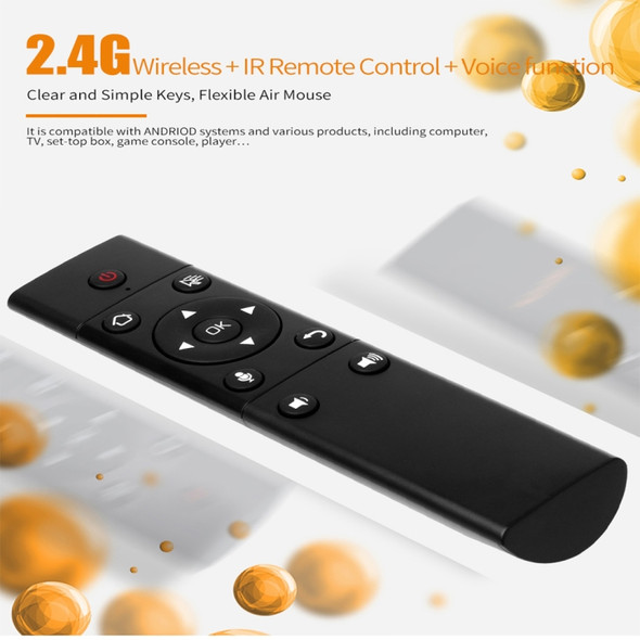 S122 Voice Control Fly Air Mouse 2.4GHz Wireless Microphone Remote Control for Android TV Box Mini PC