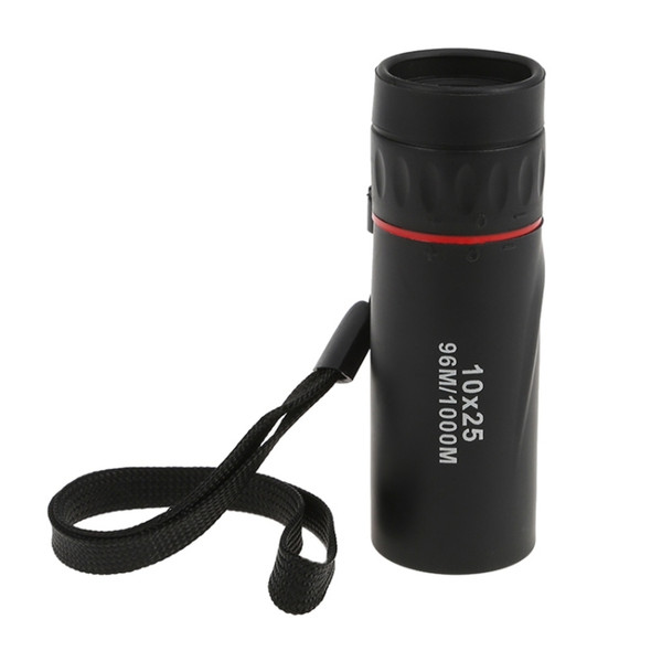 10*25 Portable Professional High Times High Definition Dual Focus Zoom Monocular Pocket Telescope, Size: 9.2*3cm