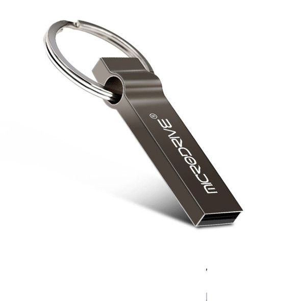 MicroDrive 16GB USB 2.0 Metal Keychain U Disk (Grey)