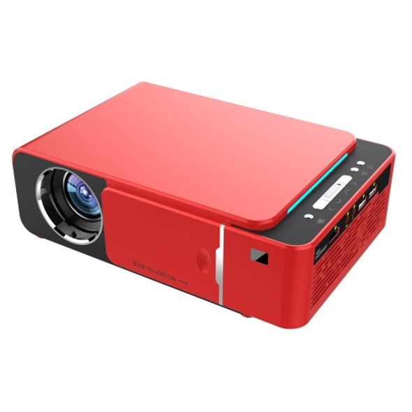 T6 3500ANSI Lumens 1080P LCD Technology Mini Portable HD Theater Projector, Standard Version, Support HDMI, AV, VGA, USB(Red)
