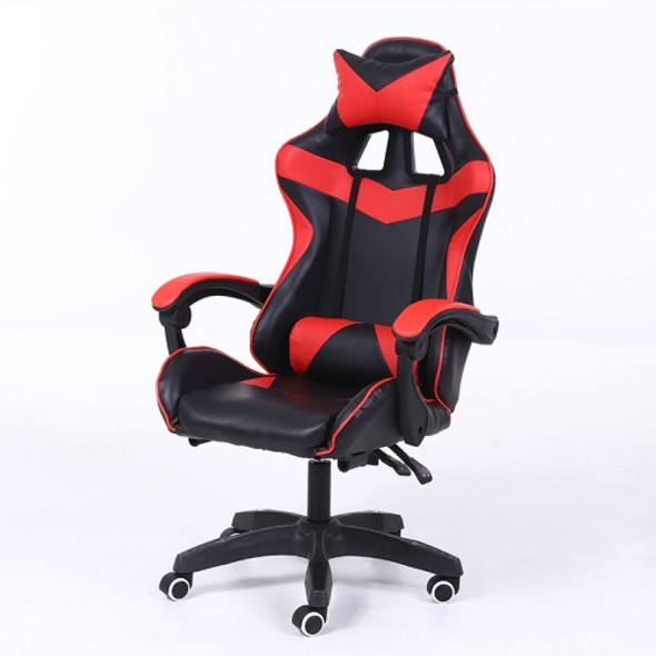 Computer Office Chair Home Gaming Chair Lifted Rotating Lounge Chair with Nylon Feet (Red)