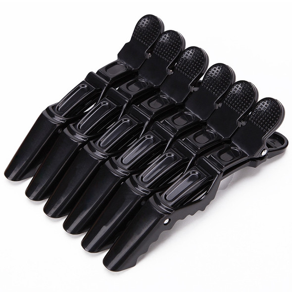 6 PCS Hair Not Easy to Slip off Hair Salon Barber Shop Style Partition Special Clip Hair Tools(Black)