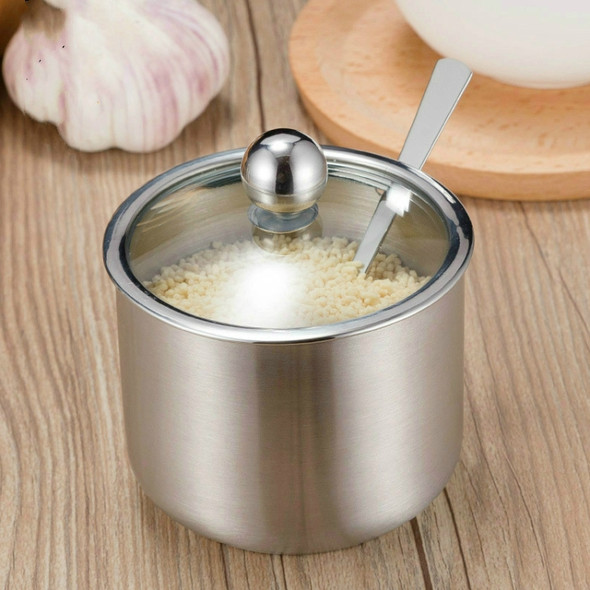 Stainless Steel Seasoning Jar Set Home Kitchen Seasoning Box Combination, Specification: Straight Spice Jar Small