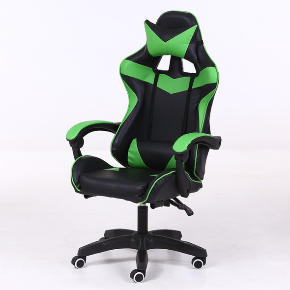 Computer Office Chair Home Gaming Chair Lifted Rotating Lounge Chair with Aluminum Alloy Feet (Green)