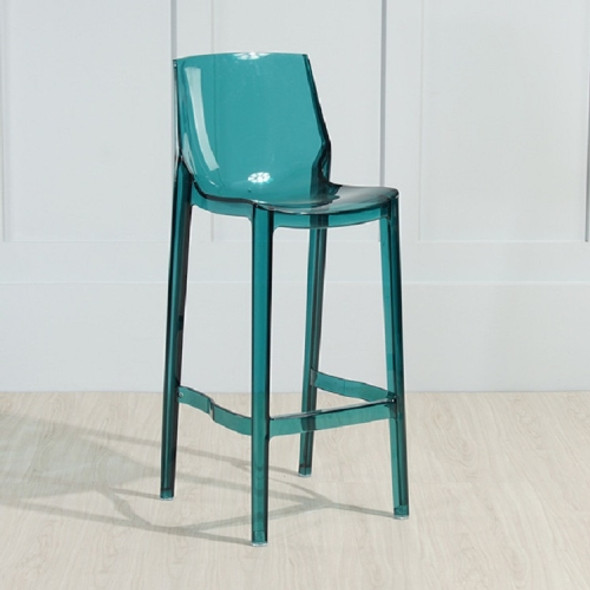 Transparent Bar Chair Personality Fashion Home High Chair Acrylic Chair, Height:75cm(Transparent Green)
