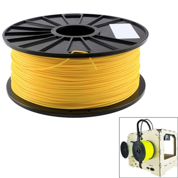 PLA 3.0 mm Fluorescent 3D Printer Filaments, about 115m(Yellow)