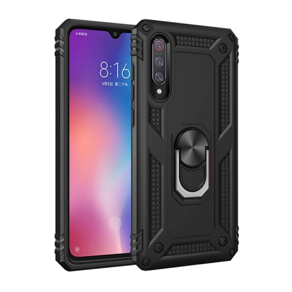 Sergeant Armor Shockproof TPU + PC Protective Case for Xiaomi Mi 9, with 360 Degree Rotation Holder (Black)