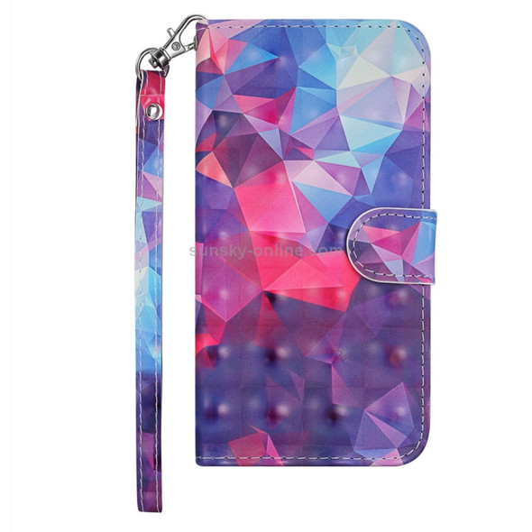 3D Color Grid Pattern Colored Drawing Horizontal Flip Leather Case for Galaxy S9, with Holder & Card Slots & Wallet & Lanyard