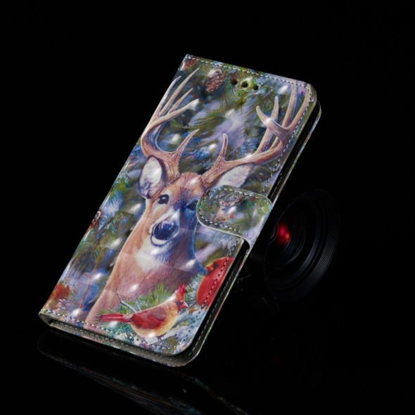 3D Painting Pattern Coloured Drawing Horizontal Flip PU Leather Case with Holder & Card Slots & Wallet For Galaxy Note 9(Elk)