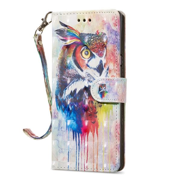 3D Painting Pattern Coloured Drawing Horizontal Flip PU Leather Case with Holder & Card Slots & Wallet For Galaxy Note 9(Oil Painting Owl)