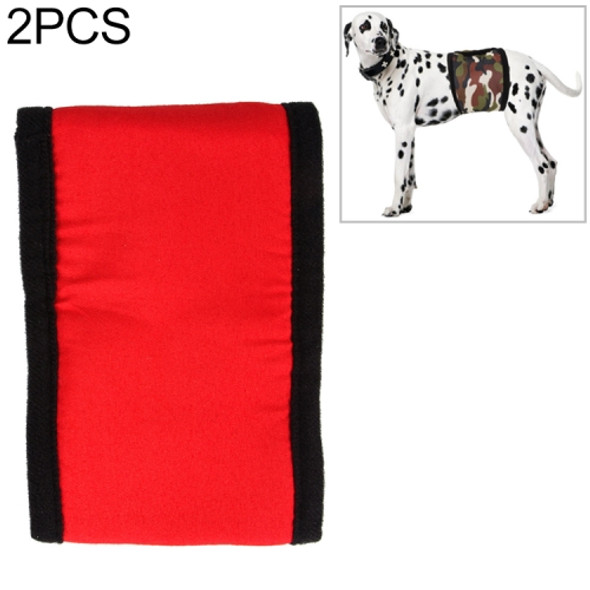 2 PCS Pet Physiological Belt Male Dog Courtesy With Health Safety Pants Anti-harassment Belt, Size:M(Red)