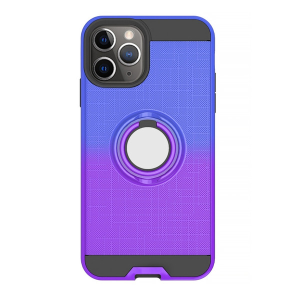 For iPhone 11 Pro 2 In 1 PC + TPU Protective Case with 360 Degrees Rotate Ring Holder(Blue Purple)