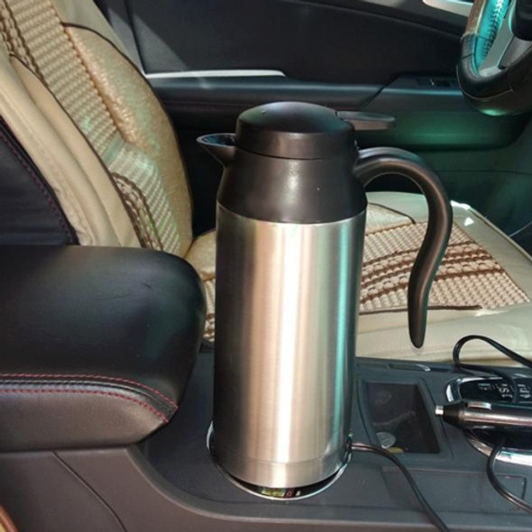 HJ-18A Stainless Steel Electric Mug 750ml DC 12V Car Electric Kettle Heated Mug Car Coffee Cup With Charger Cigarette Lighter Heating Cup Kettle Insulated Water Heater Mug