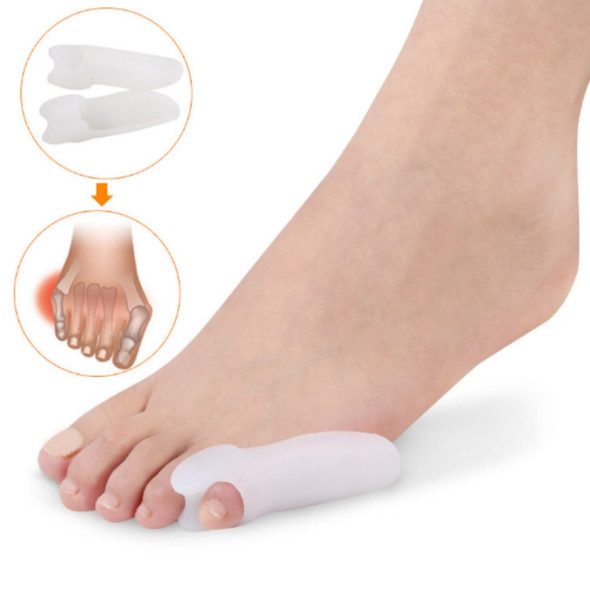 2 PCS Single-hole Small Toe Thumb Separation Corrector(White)