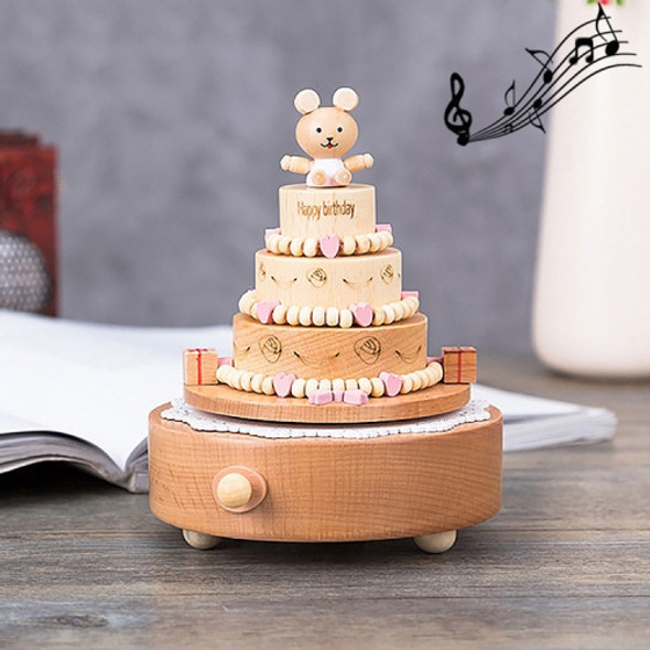 Birthday Cake Shape Home Decor Originality  Wooden Musical  Boxes