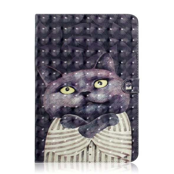 3D Colored Drawing Universal Horizontal Flip Leather Case, with Holder & Card Slot & Wallet for 7 inch Tablet PC(Embrace Cat)