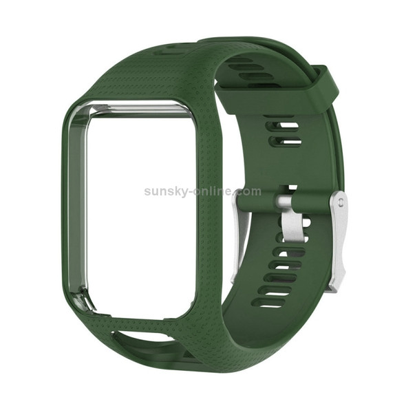 Silicone Sport Wrist Strap for Tomtom Runner 2/3 Series (Army Green)